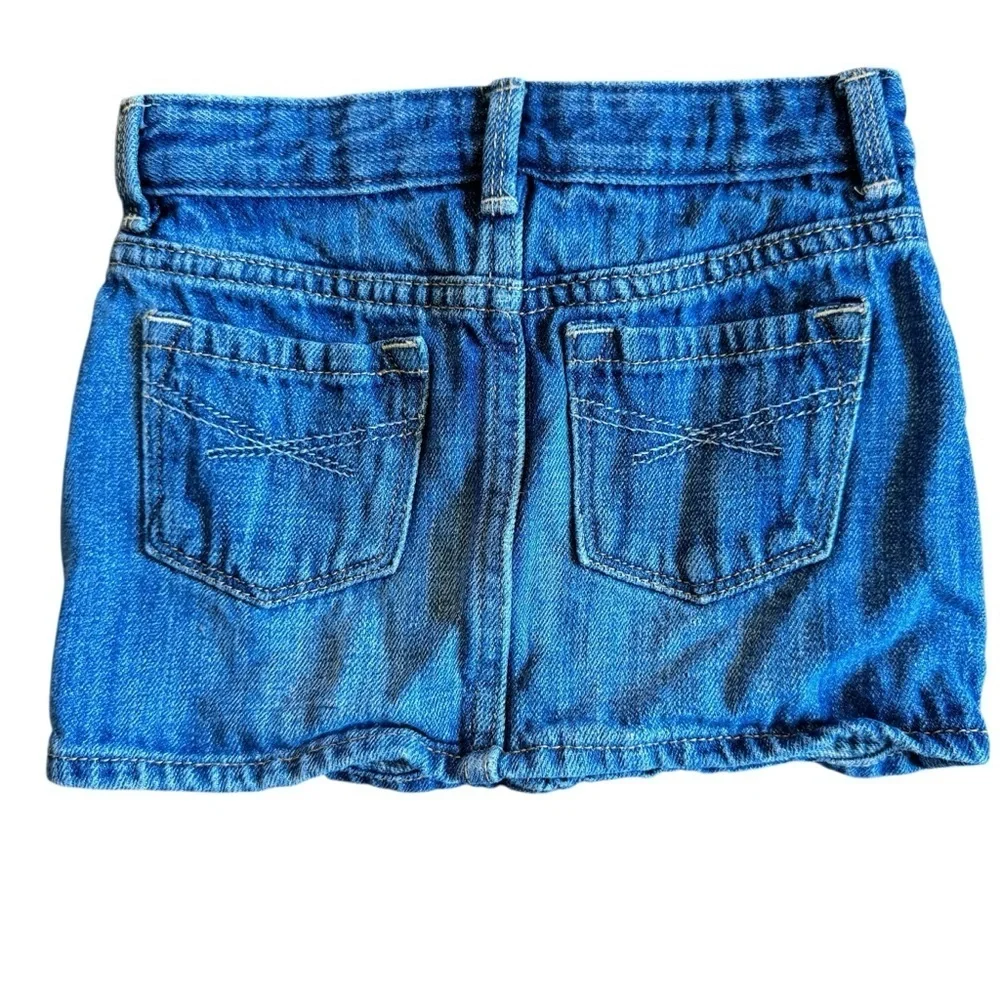 Baby Gap 1969 Girls Mini Jean Denim Skirt Size 2 Years Adjustable Waist